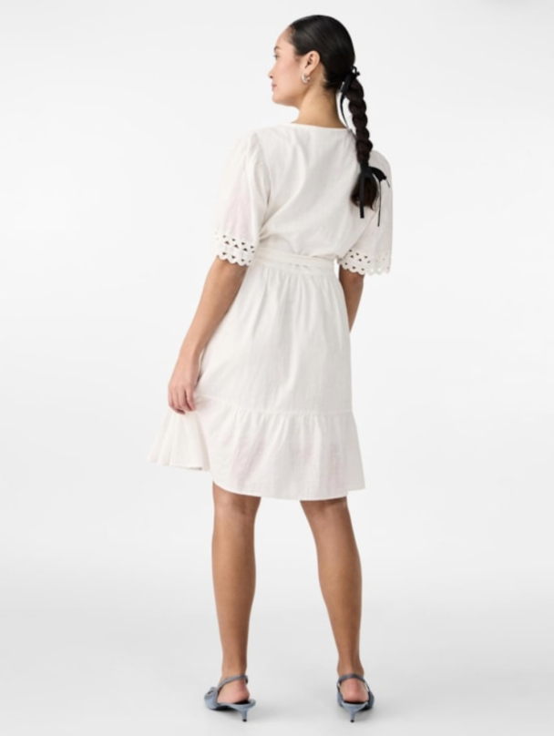 Navina 2/4 Wrap Dress - Star White  - Image 3