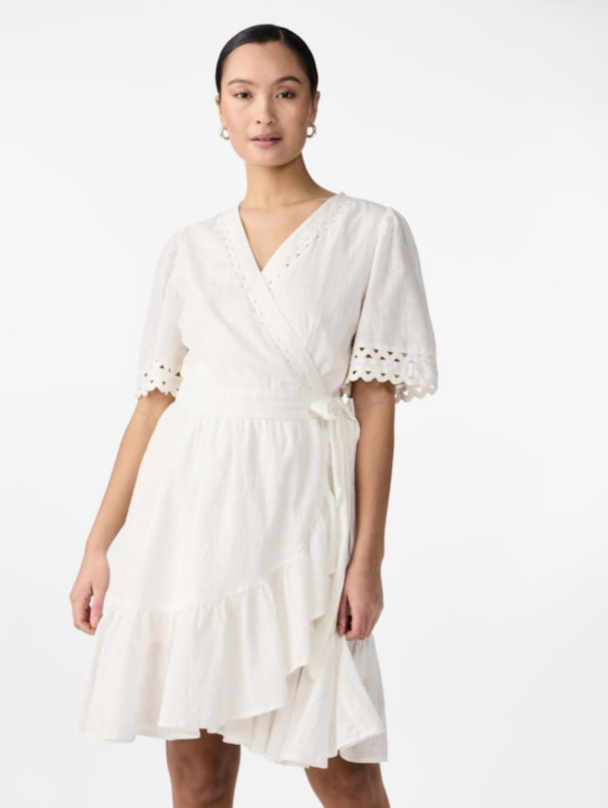 Navina 2/4 Wrap Dress - Star White  - Image 4