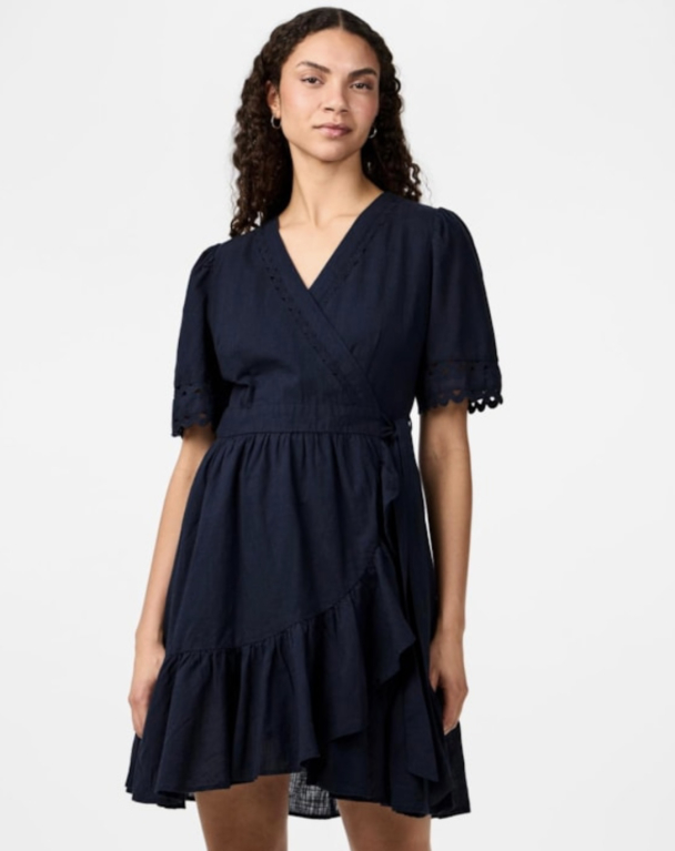 Navina 2/4 Wrap Dress - Navy Blazer  - Image 4
