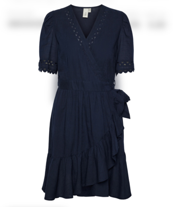 Navina 2/4 Wrap Dress - Navy Blazer  - Image 1