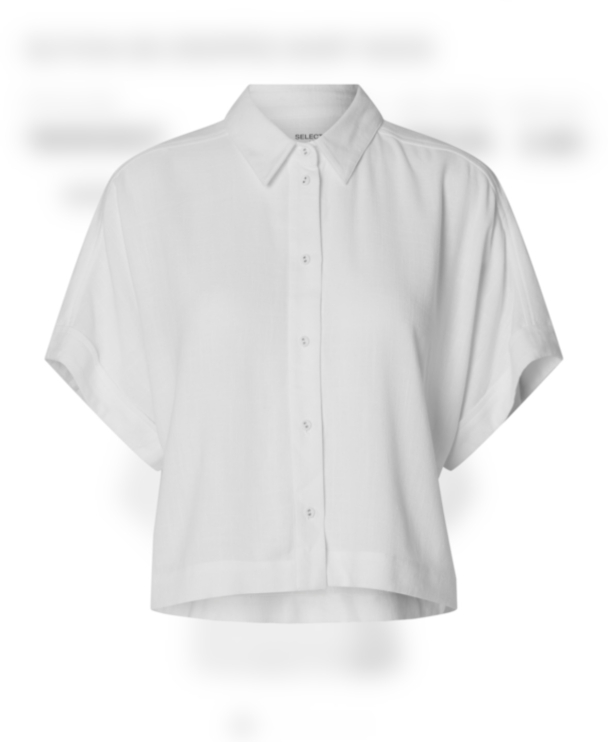 Viva Cropped Sun Shirt - Snow White - Image 2