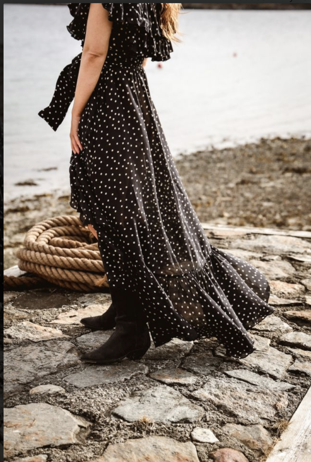 Napoli Frill Dress – Black Dot - Image 5