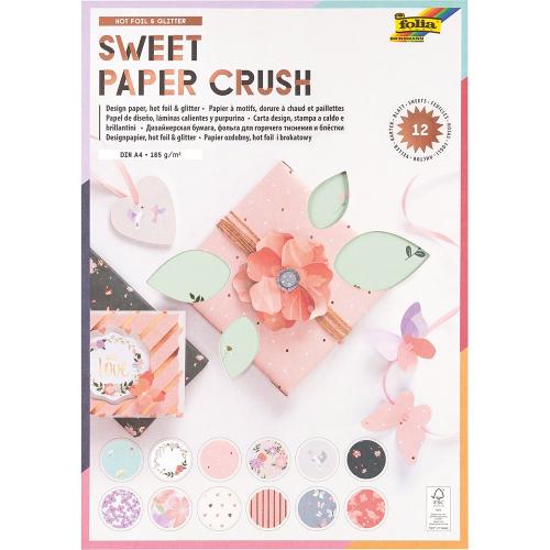 Folia Design Papirblokk A4 12ark – SWEET PAPER CRUSH