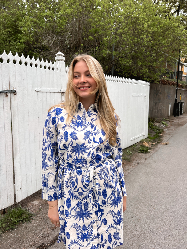 Billie 3/4 Shirt Dress - Star White  - Image 5