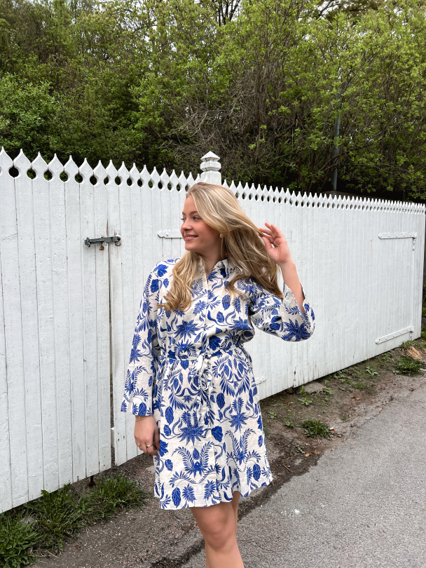Billie 3/4 Shirt Dress - Star White  - Image 6