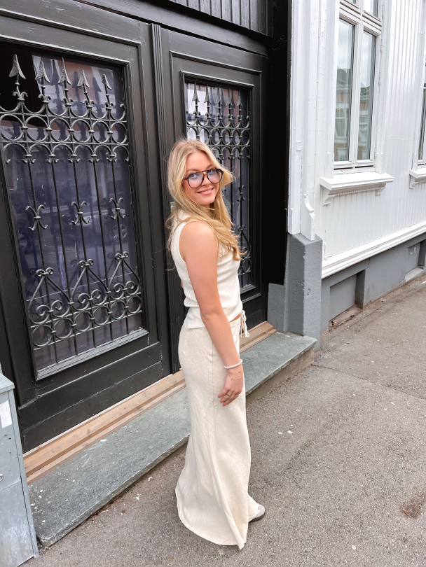 Linen Maxi Skirt - Sand - Image 9