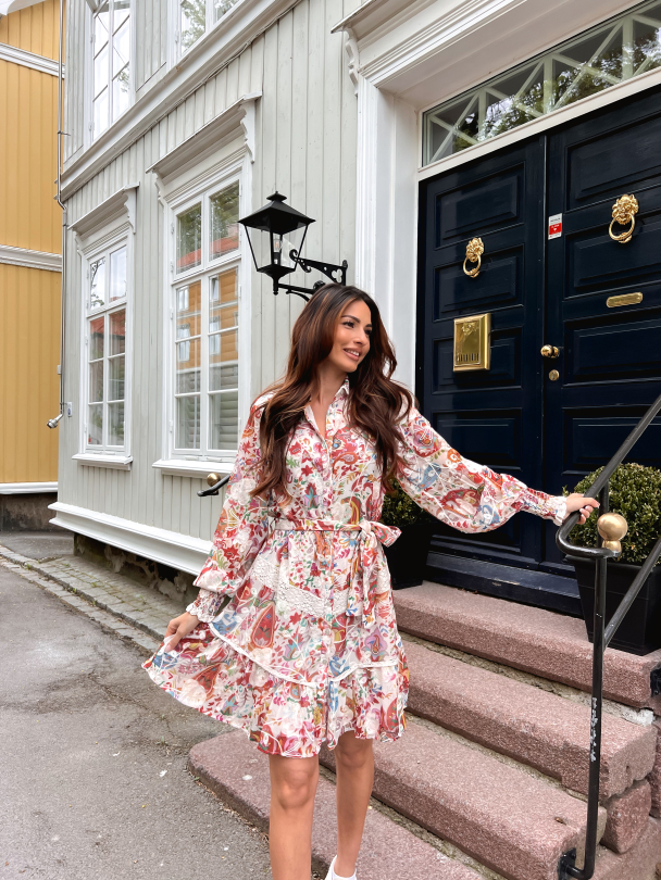 Boteh Emb Dress - Star White/Boteh Aop - Image 5