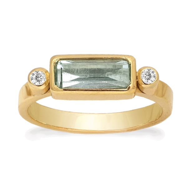 Petite Octagon Green - Ring