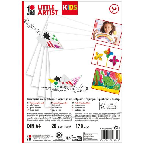 Marabu KiDS Little Artist Malepapir – A4 170g – 20 ark