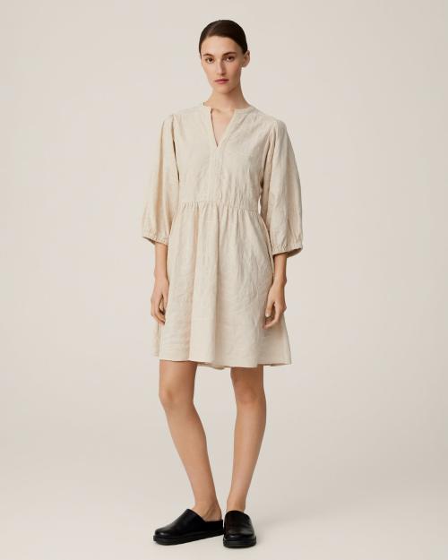 Ilektra 3/4 Dress EMB - Oatmeal