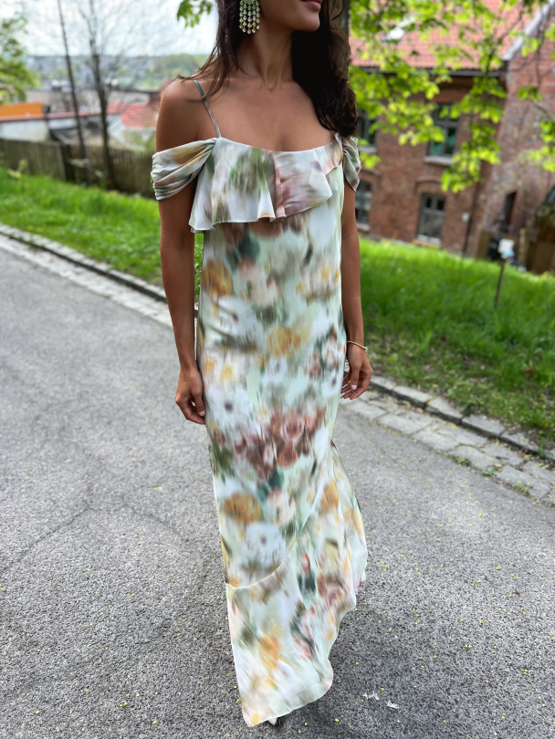 Primula Dress - Spring Green Print  - Image 1