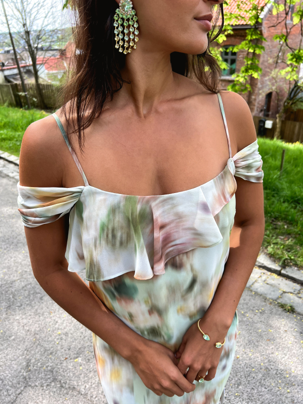 Primula Dress - Spring Green Print  - Image 7