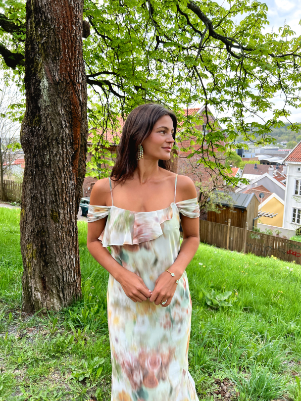 Primula Dress - Spring Green Print  - Image 8