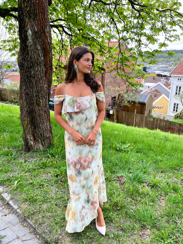 Primula Dress - Spring Green Print  - Image 9
