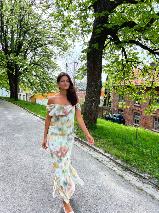Primula Dress - Spring Green Print  - Image 10