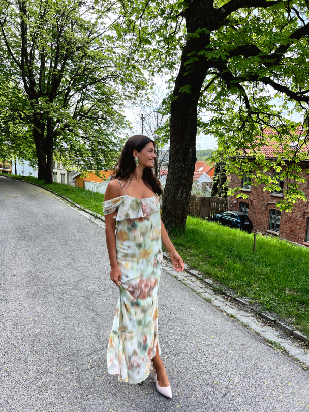 Primula Dress - Spring Green Print  - Image 12
