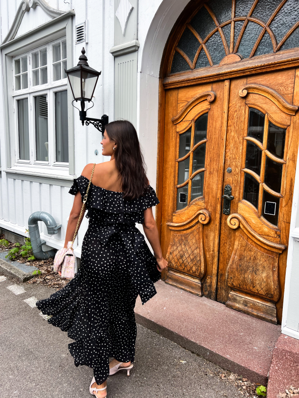 Napoli Frill Dress – Black Dot - Image 9