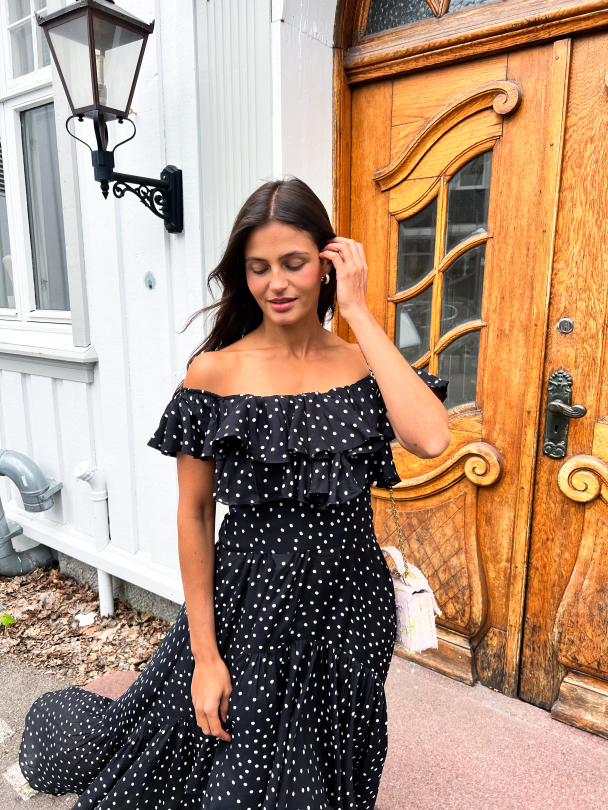 Napoli Frill Dress – Black Dot - Image 11