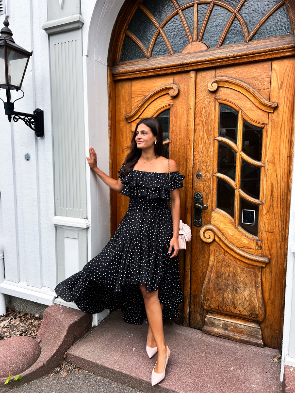Napoli Frill Dress – Black Dot - Image 12