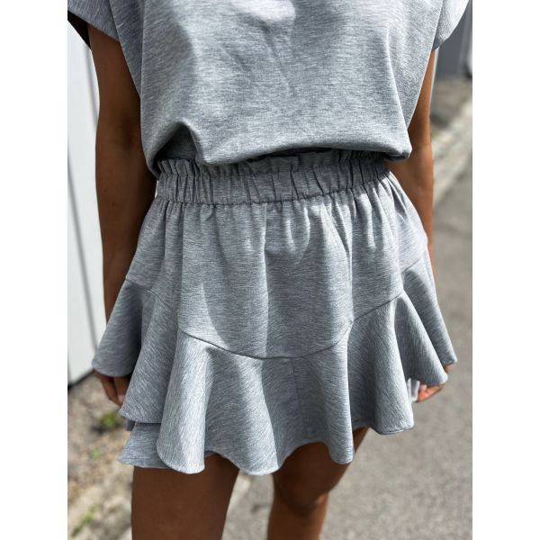 Jersey Skirt Shorts – Grey Melange