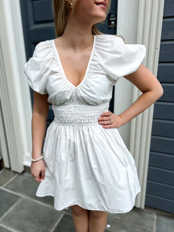Salone Mini Dress - White - Image 4
