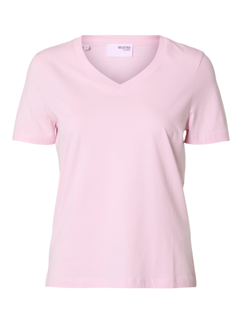 Essential  V-Neck Tee - Cardle Pink