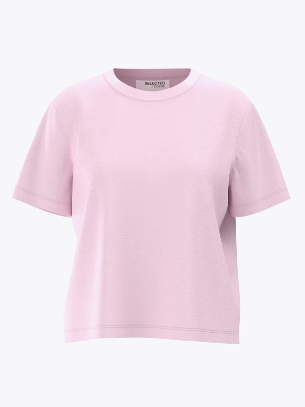 Essential  - Boxy Tee - Cradle Pink