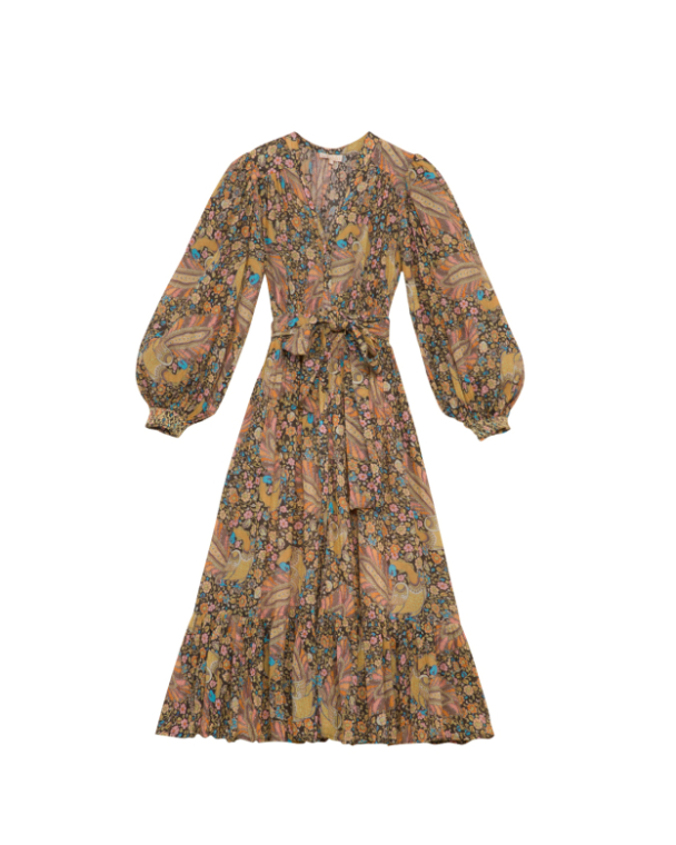 Bohemian Midi Dress - Feathers - Image 2