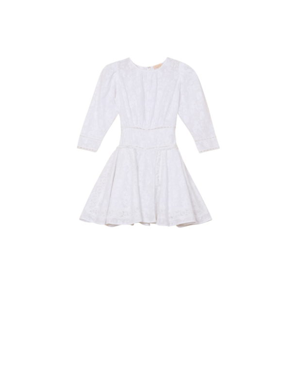 Broderie Anglaise Mini Dress - White - Image 2