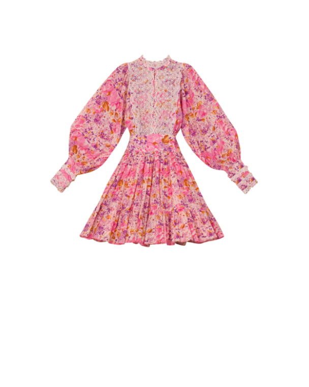 Cotton Slub Mini Dress - Hydrangea - Image 2