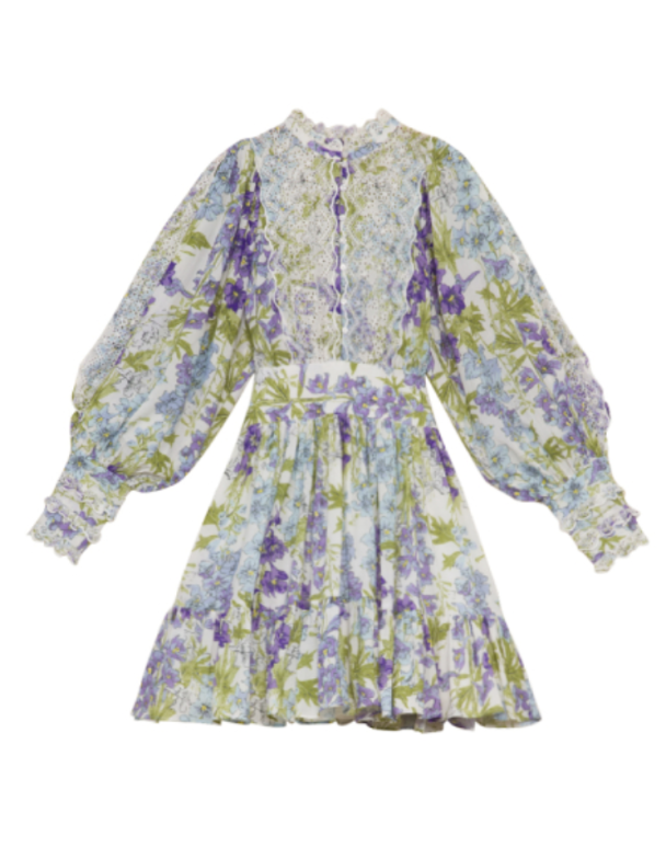 Cotton Slub Mini Dress - Blossom - Image 2