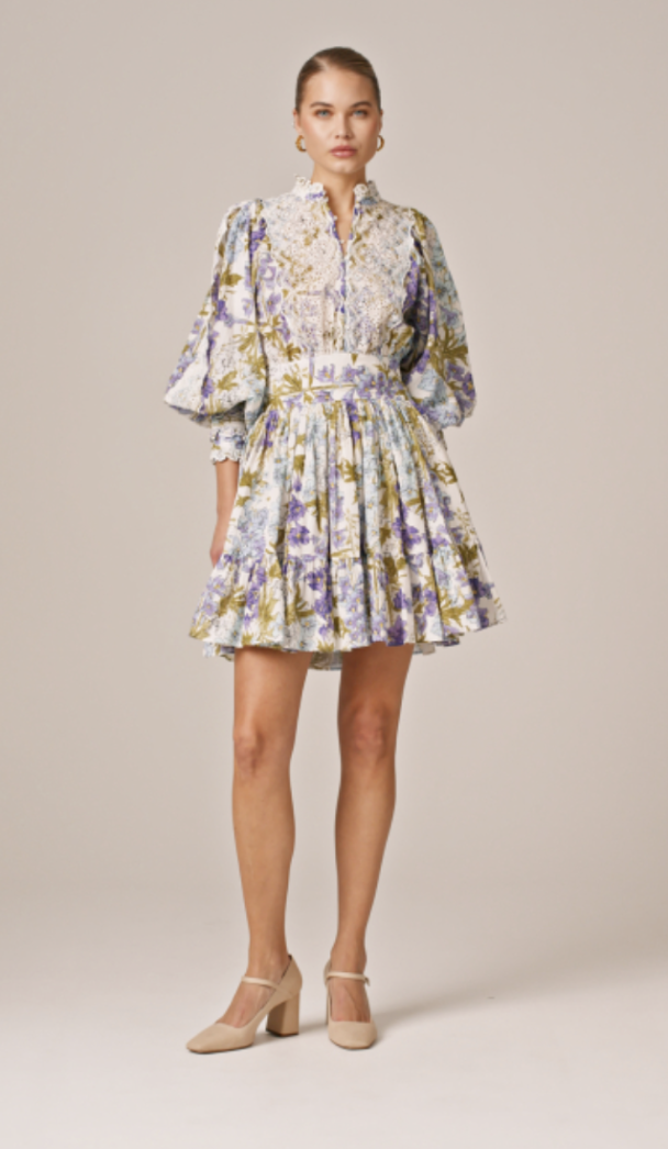 Cotton Slub Mini Dress - Blossom - Image 3