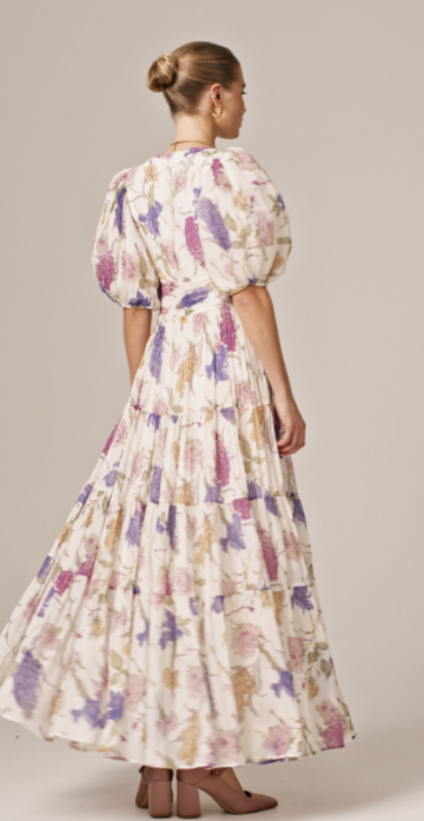 Chiffon Midi dress - Flower Garden - Image 4