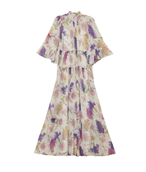 Chiffon Shift dress - Flower Garden - Image 2
