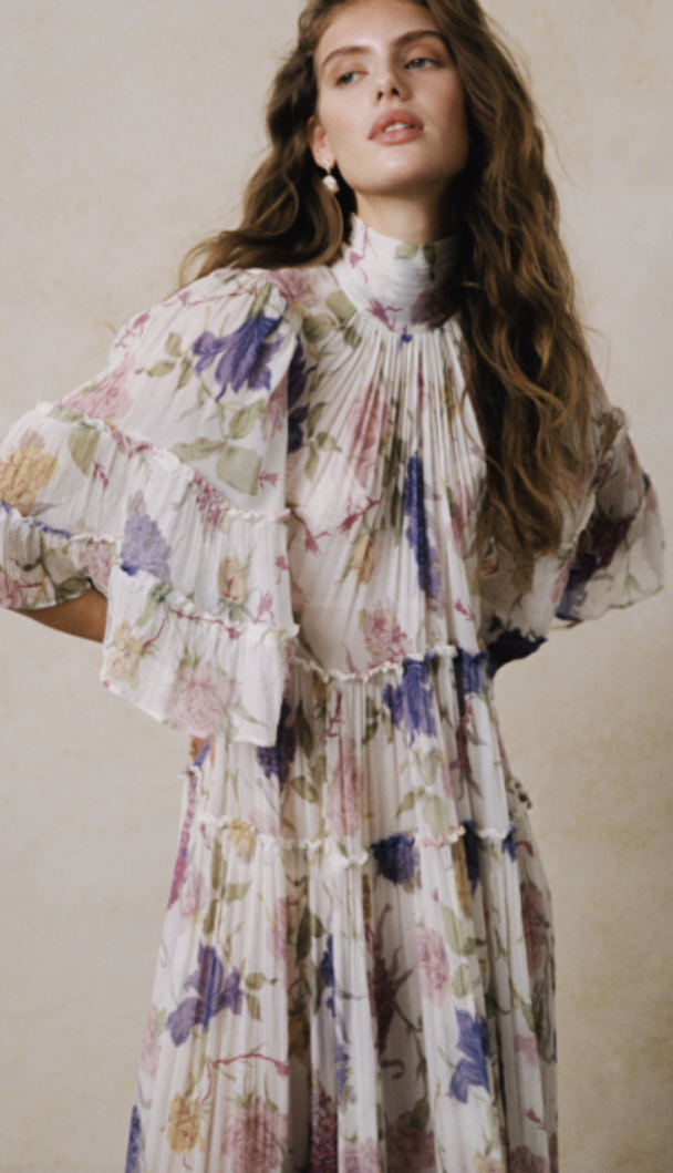 Chiffon Shift dress - Flower Garden - Image 6