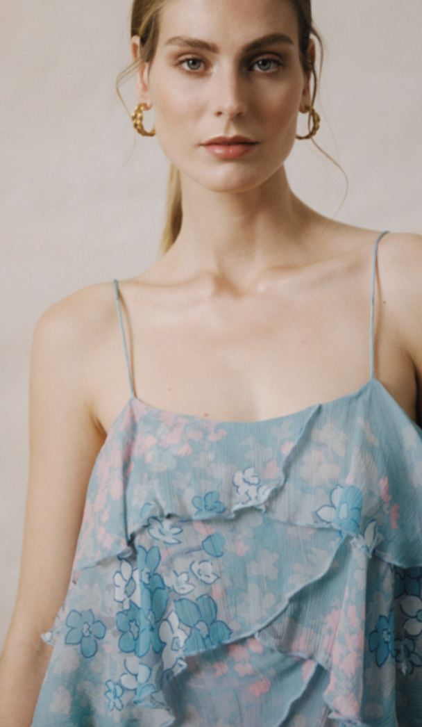 Chiffon Ruffle Dress - Reflections - Image 3