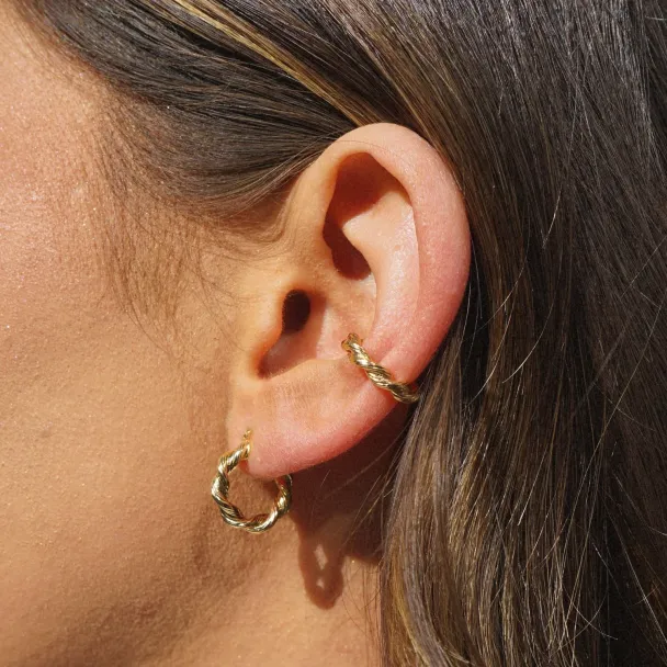 ORELIA Textured Hoop - Image 3