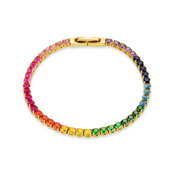 Rainbow Tennis Bracelet