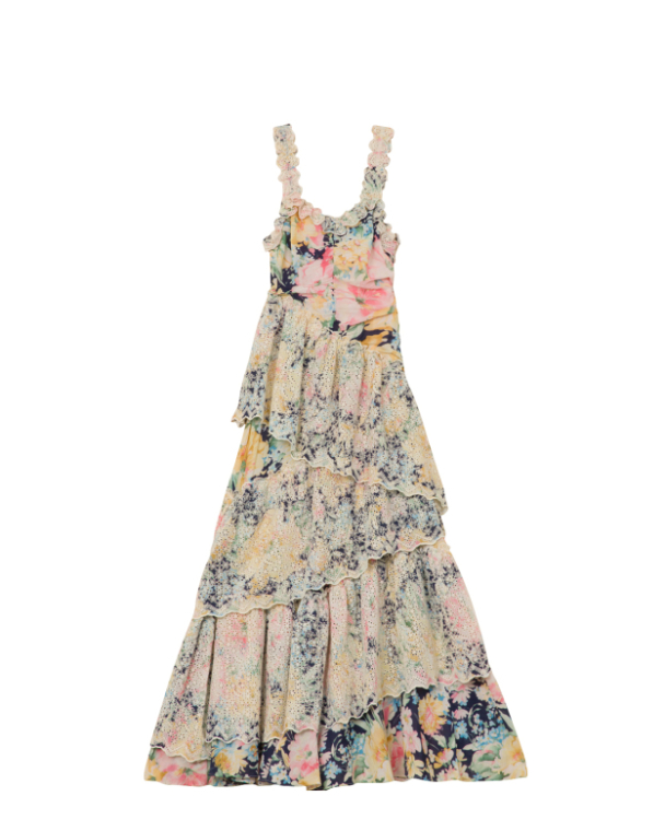 Cotton Slub Flounce Dress - Botanic - Image 2