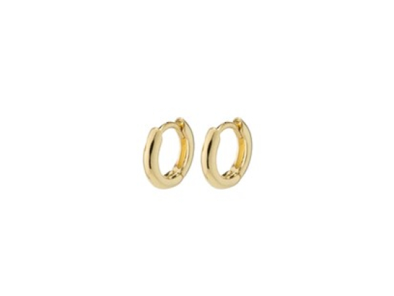 Forgylt sølv creoler rund profil (2mm x 12mm)