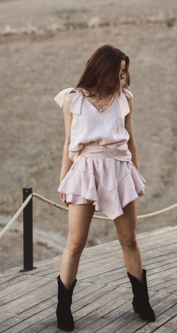 Little Bowie Top - Powdery Pink - Image 4