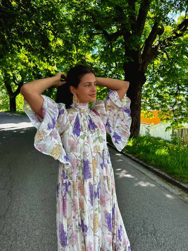 Chiffon Shift dress - Flower Garden - Image 7
