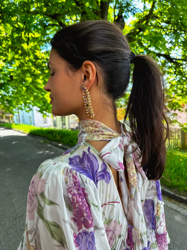 Chiffon Shift dress - Flower Garden - Image 8