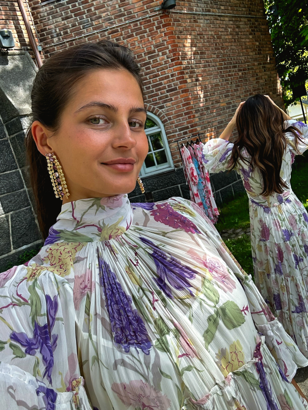 Chiffon Shift dress - Flower Garden - Image 10