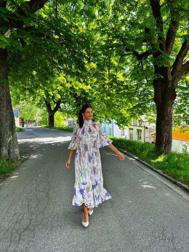 Chiffon Shift dress - Flower Garden - Image 11