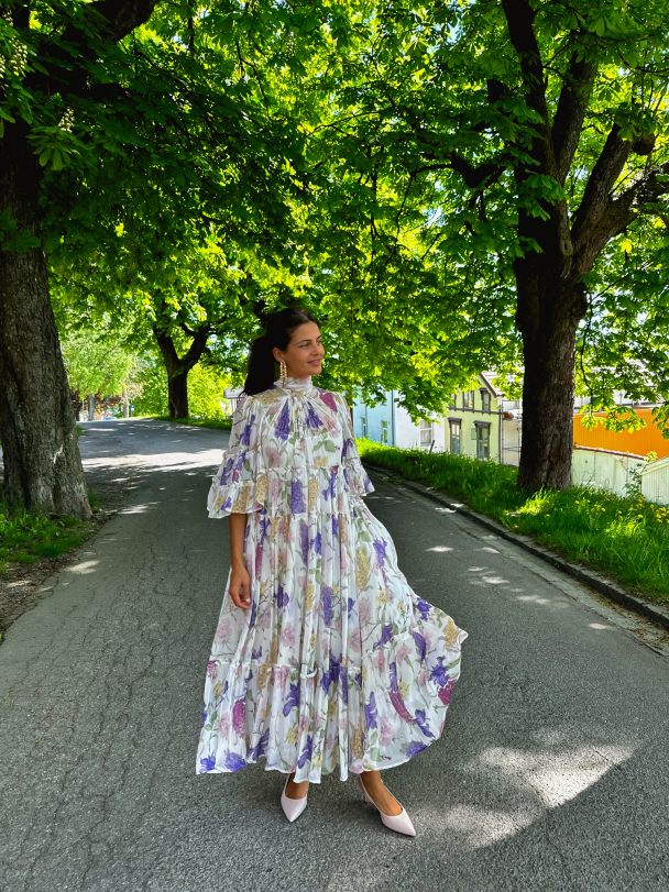 Chiffon Shift dress - Flower Garden - Image 12