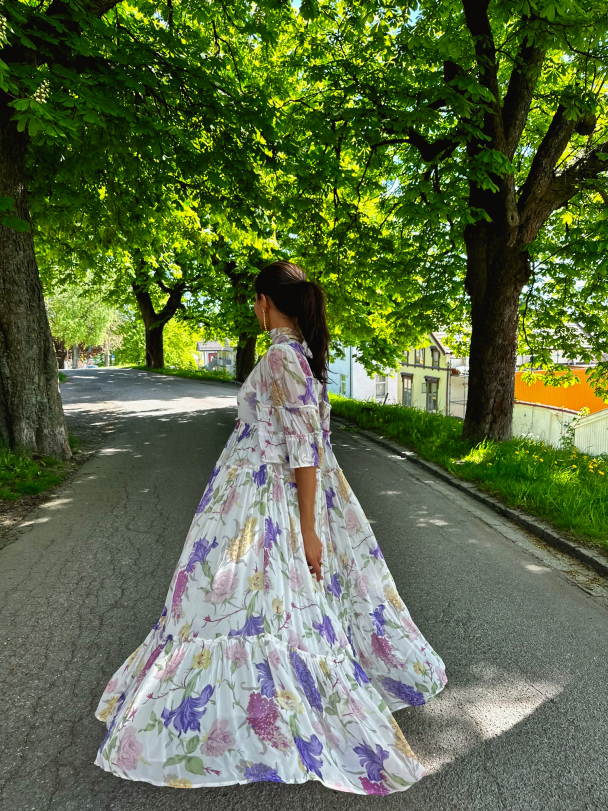 Chiffon Shift dress - Flower Garden - Image 13
