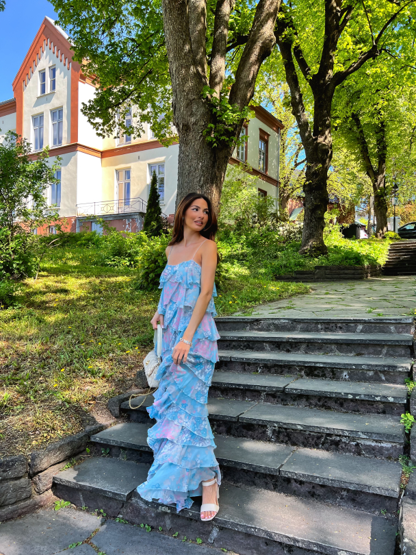Chiffon Ruffle Dress - Reflections - Image 7
