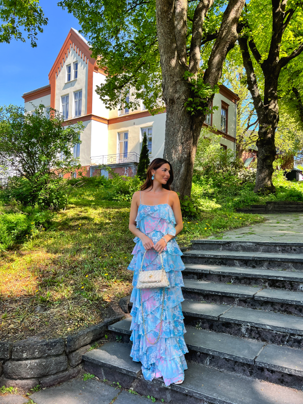 Chiffon Ruffle Dress - Reflections - Image 10
