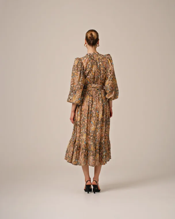 Bohemian Midi Dress - Feathers - Image 4